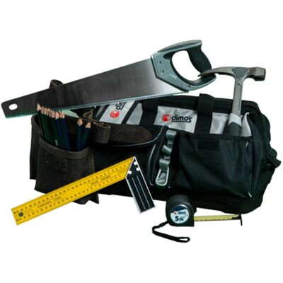 DIMOS Sac à outils - Mètre ruban 5m, Crayon métallique - Publicité DIMOS Sac à outils - Mètre ruban 5m, Crayon métallique - Publicité
