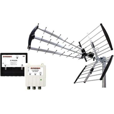 Kit Antenne Evicom - Filtre 3G/4G/5G pour TV - Publicité Kit Antenne Evicom - Filtre 3G/4G/5G pour TV - Publicité