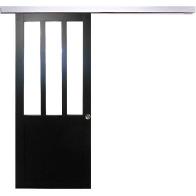 Porta scorrevole GD Menuiseries - Nera - 204x73 - Interno Porta scorrevole GD Menuiseries - Nera - 204x73 - Interno