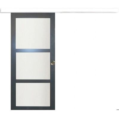 GD Menuiseries - Puerta corredera gris antracita Blakeria GD Menuiseries - Puerta corredera gris antracita Blakeria