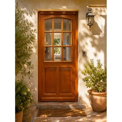 GD Menuiseries - Agatha - Marron - Bois - Exterior Door - Publicité GD Menuiseries - Agatha - Marron - Bois - Exterior Door - Publicité