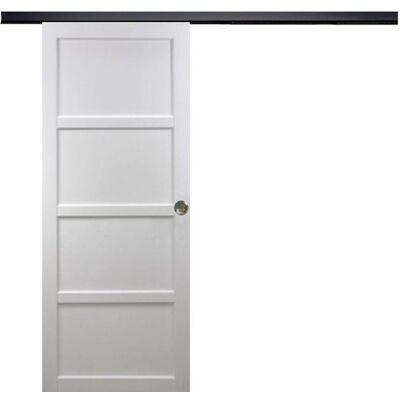 Puerta corredera MDF blanca GD Menuiseries - 204X93 - Interior Door Puerta corredera MDF blanca GD Menuiseries - 204X93 - Interior Door