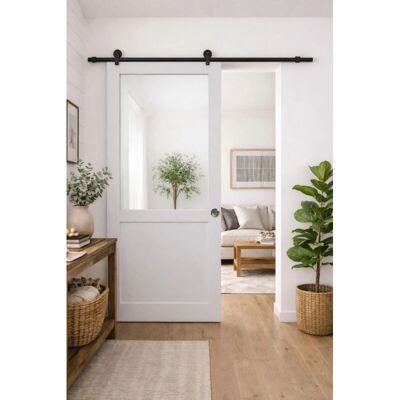 GD MENUISERIES Puerta corredera blanca H204 x L93 - Puerta interior GD MENUISERIES Puerta corredera blanca H204 x L93 - Puerta interior