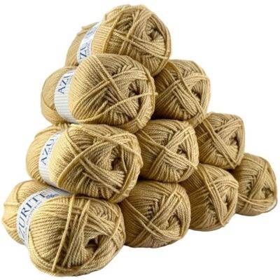 Mondial Tissus - Azurite 3057 - Paille - 50g - Fil Mondial Tissus - Azurite 3057 - Paille - 50g - Fil