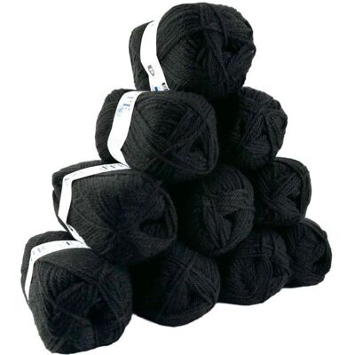 Mondial Tissus - Azurite - Noir - 50g - Yarn - Publicité Mondial Tissus - Azurite - Noir - 50g - Yarn - Publicité