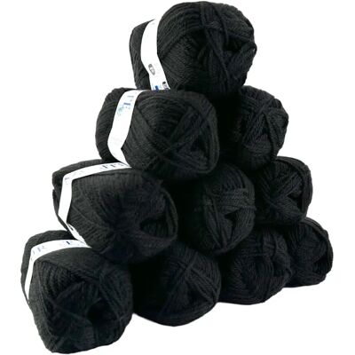 Mondial Tissus - Azurite - Noir - 50g - Yarn Mondial Tissus - Azurite - Noir - 50g - Yarn