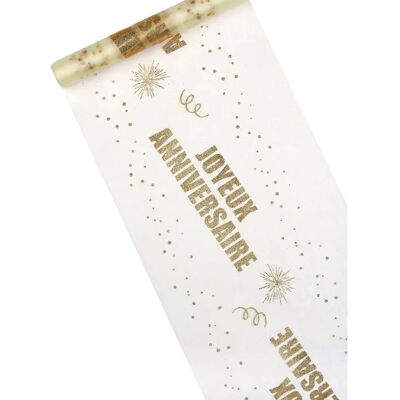 JADEO Gilded Organza Birthday Table Runner - Table Runner JADEO Gilded Organza Birthday Table Runner - Table Runner
