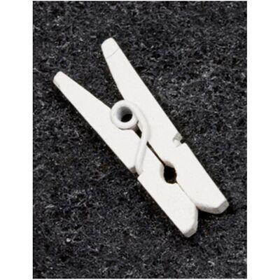 JADEO - Mini White Wooden Clothespins - 2.5 cm - 10 pcs - Clothespins JADEO - Mini White Wooden Clothespins - 2.5 cm - 10 pcs - Clothespins