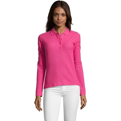 Polo Rosa Flash da Sol's - Manga longa Algodão Slim Fit Polo Rosa Flash da Sol's - Manga longa Algodão Slim Fit