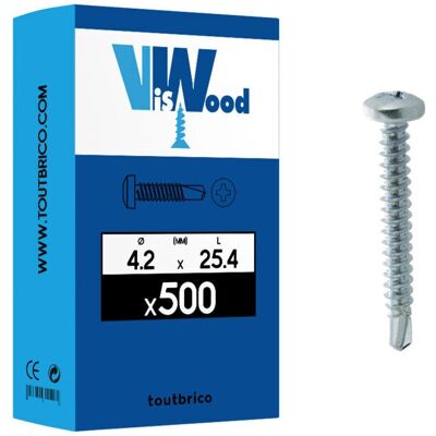 VISWOOD - 4.2x25.4 - Vis autoforeuse - Publicité VISWOOD - 4.2x25.4 - Vis autoforeuse - Publicité