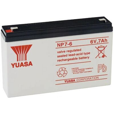 Yuasa NP7-6 6V USV Batterie - Versiegelte Blei-Säure Yuasa NP7-6 6V USV Batterie - Versiegelte Blei-Säure