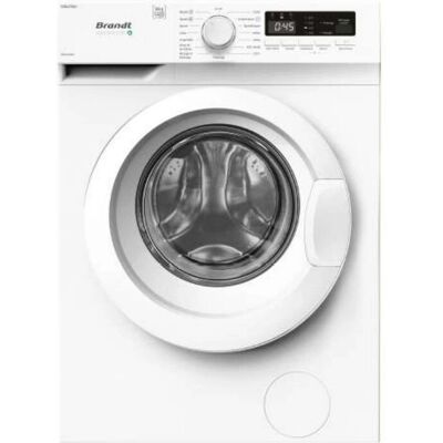 Lave-linge frontal Brandt WFB383QW 8kg - Efficace, Numérique, Inox - Publicité Lave-linge frontal Brandt WFB383QW 8kg - Efficace, Numérique, Inox - Publicité