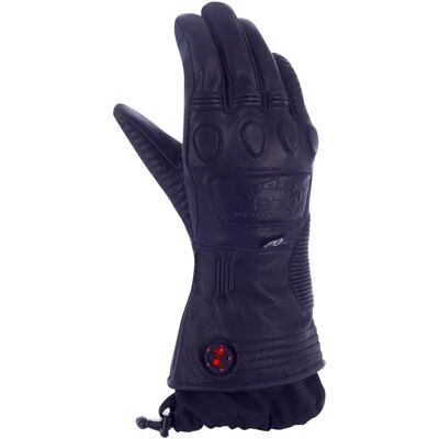 Guanti Moto Riscaldati Segura Shiro - Pelle Nera - Stile Vintage Guanti Moto Riscaldati Segura Shiro - Pelle Nera - Stile Vintage