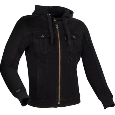 Veste moto noire Segura Jessy - Protections CE Niveau 1 - Publicité Veste moto noire Segura Jessy - Protections CE Niveau 1 - Publicité