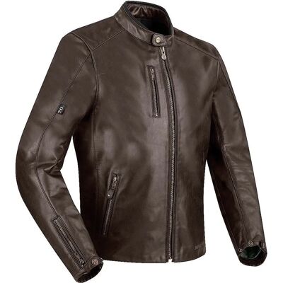 Segura Laxey Motorcycle Leather Jacket - Brown - Midseason Segura Laxey Motorcycle Leather Jacket - Brown - Midseason