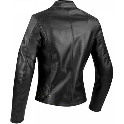Chaqueta de moto negra Segura Laxey - Cuero de vaca, media temporada, protecciones CE Chaqueta de moto negra Segura Laxey - Cuero de vaca, media temporada, protecciones CE