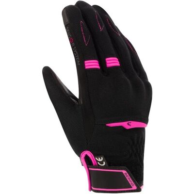 Guantes de Moto Bering Lady Fletcher EVO Fucsia-Negro - S Guantes de Moto Bering Lady Fletcher EVO Fucsia-Negro - S