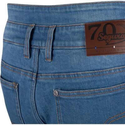 Jeans de moto Segura Rosco Azul - Talla M - Seguridad y estilo Jeans de moto Segura Rosco Azul - Talla M - Seguridad y estilo