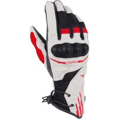 BERING - Guantes de Moto Bakundu Negro / Gris / Rojo - Certificación CE BERING - Guantes de Moto Bakundu Negro / Gris / Rojo - Certificación CE
