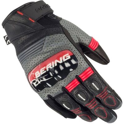 GUANTES DE MOTO BERING Axel Mujer Negro / Gris / Rojo GUANTES DE MOTO BERING Axel Mujer Negro / Gris / Rojo