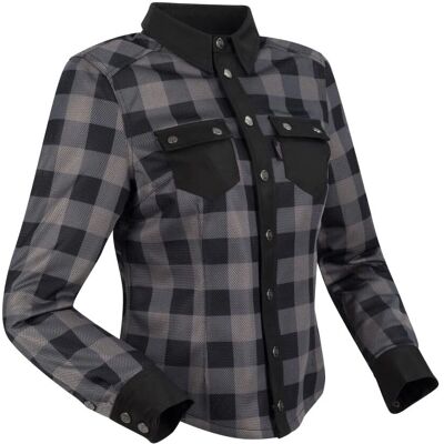 Camicia moto Segura Jovan - Nero/Rosso - Certificata CE Camicia moto Segura Jovan - Nero/Rosso - Certificata CE
