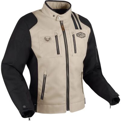 Chaqueta textil impermeable de moto Segura Scorpio - Negro Beige - S Chaqueta textil impermeable de moto Segura Scorpio - Negro Beige - S