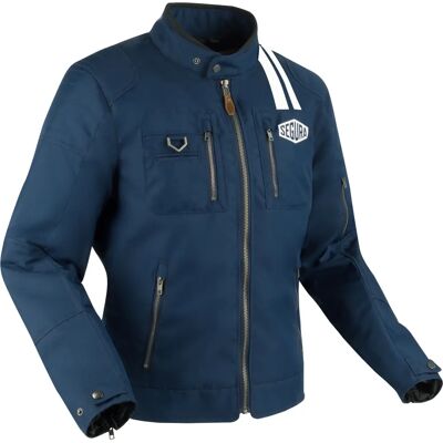 Giacca tessile impermeabile Segura Scorpio per moto - Bianco Blu - XL Giacca tessile impermeabile Segura Scorpio per moto - Bianco Blu - XL