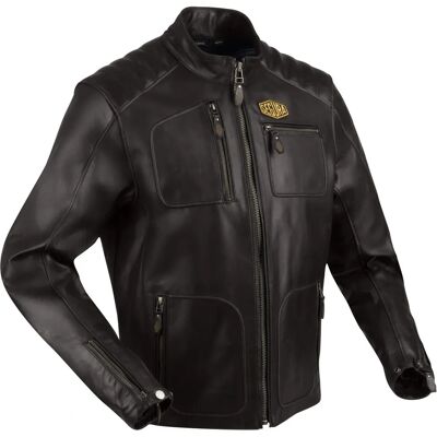 Chaqueta de Moto de Cuero Segura Lewis - Estilo Vintage - Impermeable Chaqueta de Moto de Cuero Segura Lewis - Estilo Vintage - Impermeable