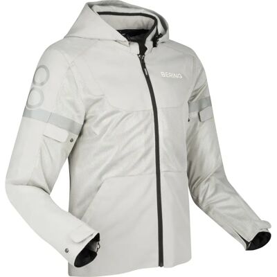 Veste moto grise Bering Profil EN17353 - Sécurité & Style - Publicité Veste moto grise Bering Profil EN17353 - Sécurité & Style - Publicité