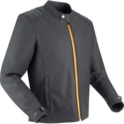 Chaqueta de cuero para moto Segura Phil - Negro/Amarillo - L Chaqueta de cuero para moto Segura Phil - Negro/Amarillo - L
