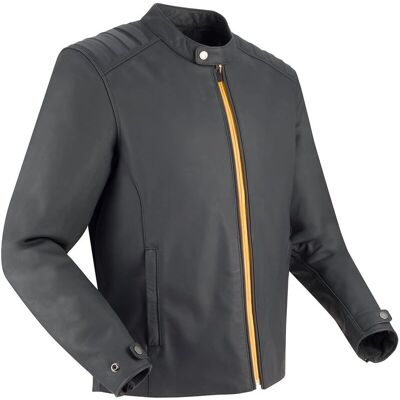 Giacca in pelle moto Segura Phil - Nero Giallo - XL Giacca in pelle moto Segura Phil - Nero Giallo - XL