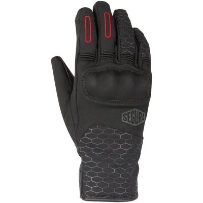 Guantes de moto Segura Natcho Cuero/Textil - Negro/Rojo - Nivel 1 CE Guantes de moto Segura Natcho Cuero/Textil - Negro/Rojo - Nivel 1 CE