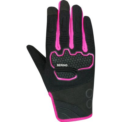 BERING - LADY BREEZE - Negro - Rosa - Guantes de moto BERING - LADY BREEZE - Negro - Rosa - Guantes de moto