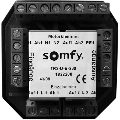 Somfy TR2-U-E-230 Relais - Steuerung für Jalousien & Rollläden Somfy TR2-U-E-230 Relais - Steuerung für Jalousien & Rollläden