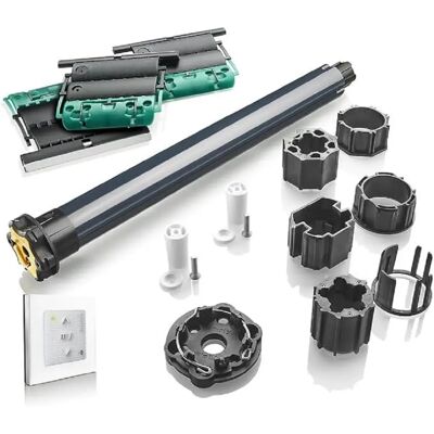 Kit moteur sans fil Somfy Oximo io pour volets roulants - Portes-fenêtres - Publicité Kit moteur sans fil Somfy Oximo io pour volets roulants - Portes-fenêtres - Publicité
