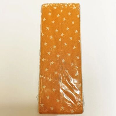 Mondial Tissus - Biais étoile orange 20mm - Orange - 20mm - Bias tape Mondial Tissus - Biais étoile orange 20mm - Orange - 20mm - Bias tape