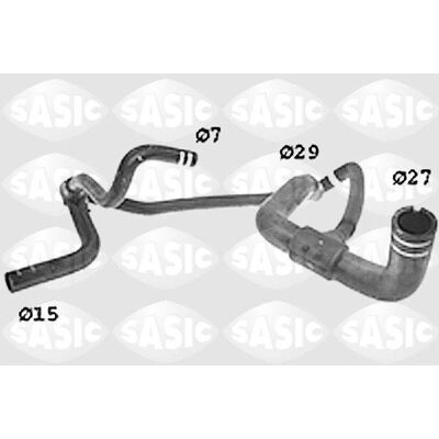 SASIC SWH6836 Kølerslange - Passer til Fiat Punto Lancia Y SASIC SWH6836 Kølerslange - Passer til Fiat Punto Lancia Y