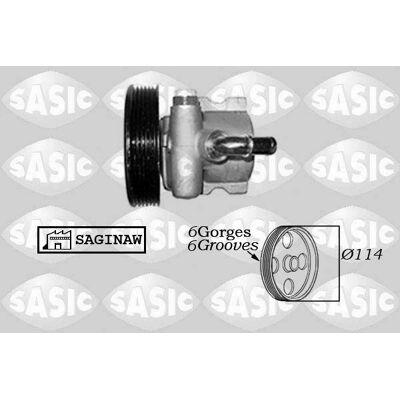Pompa wspomagania kierownicy SASIC - 114mm - 6 rowków - OE 40076C Pompa wspomagania kierownicy SASIC - 114mm - 6 rowków - OE 40076C
