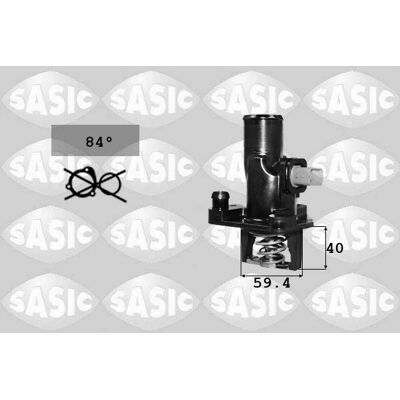 SASIC 3300002 Water Thermostat - Thermostat for Peugeot, Citroën, Volvo SASIC 3300002 Water Thermostat - Thermostat for Peugeot, Citroën, Volvo