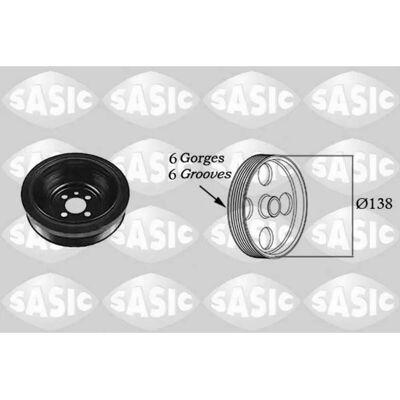 SASIC Timing Belt Pulley - 138mm, 6 Teeth, for Audi, VW, Seat, Skoda SASIC Timing Belt Pulley - 138mm, 6 Teeth, for Audi, VW, Seat, Skoda
