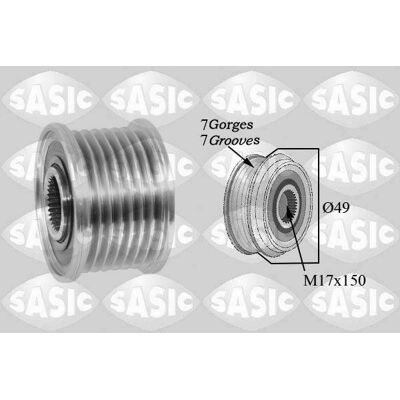 Sasic A38230002 - Generator remskive for Dacia/Nissan/Renault - 49mm Sasic A38230002 - Generator remskive for Dacia/Nissan/Renault - 49mm