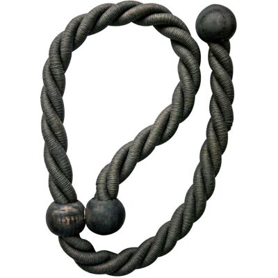 Mondial Tissus - Embrasse cordon magnétique - Gris anthracite - Attache-rideau Mondial Tissus - Embrasse cordon magnétique - Gris anthracite - Attache-rideau