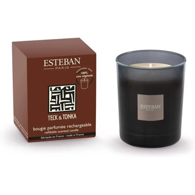 Bougie Esteban Paris Teck Tonka - Parfum Boisé Épicé Bougie Esteban Paris Teck Tonka - Parfum Boisé Épicé