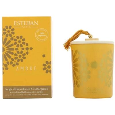 Esteban Ambre Bougie - Décoration parfumée d'ambre - Publicité Esteban Ambre Bougie - Décoration parfumée d'ambre - Publicité