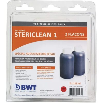 BWT Stericlean - per resine a scambio ionico - 2 x 125 ml - Detergente BWT Stericlean - per resine a scambio ionico - 2 x 125 ml - Detergente