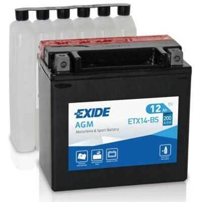 Batería de Moto Exide 12V AGM ETX14-BS - Batería de Moto Batería de Moto Exide 12V AGM ETX14-BS - Batería de Moto