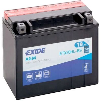 Exide - Bateria de moto AGM 12V 18Ah 270A - 175x87x155mm Exide - Bateria de moto AGM 12V 18Ah 270A - 175x87x155mm