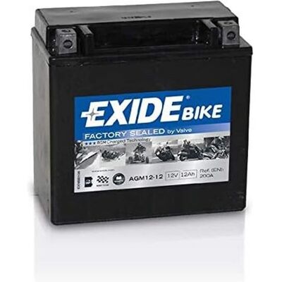 Exide AGM12-12 Batteria Moto 12V 12Ah 200A Exide AGM12-12 Batteria Moto 12V 12Ah 200A