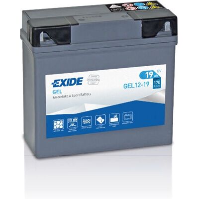 Batería de Gel para Moto Exide - 19Ah, 12V, 170A - Batería de Vehículo Batería de Gel para Moto Exide - 19Ah, 12V, 170A - Batería de Vehículo