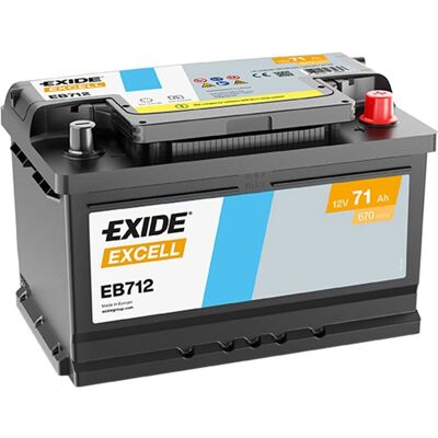 Exide Excell EB712 12V 71Ah Exide Excell EB712 12V 71Ah